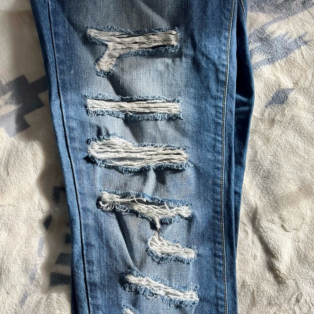 KanCan Blue Distressed Boyfriend Jeans - Picture 3 of 7